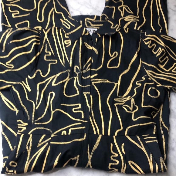 BEL KAZAN Stylish Black and Yellow Jumpsuit Size M - Picture 13 of 13